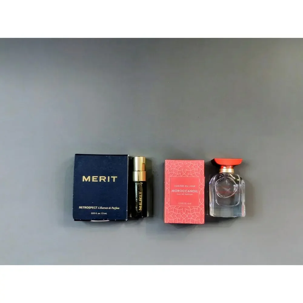 Merit Retrospect 3ml Spray & Moroccan Oil Lumiere Du Jour 4ml Dabber